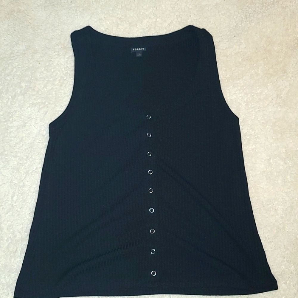 NWOT Torrid Size 1x plus black ribbed tank